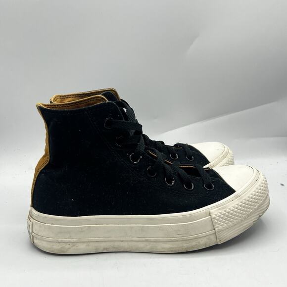 Converse Women Chuck Taylor by You Size 6.5 Platform Black/Brown Sneaker 171209C - Picture 1 of 11